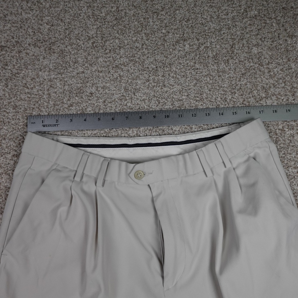 Dockers Golf Mens Pleated Relaxed Fit Khaki Chino Pants W36 L32 Polyester - Picture 6 of 8